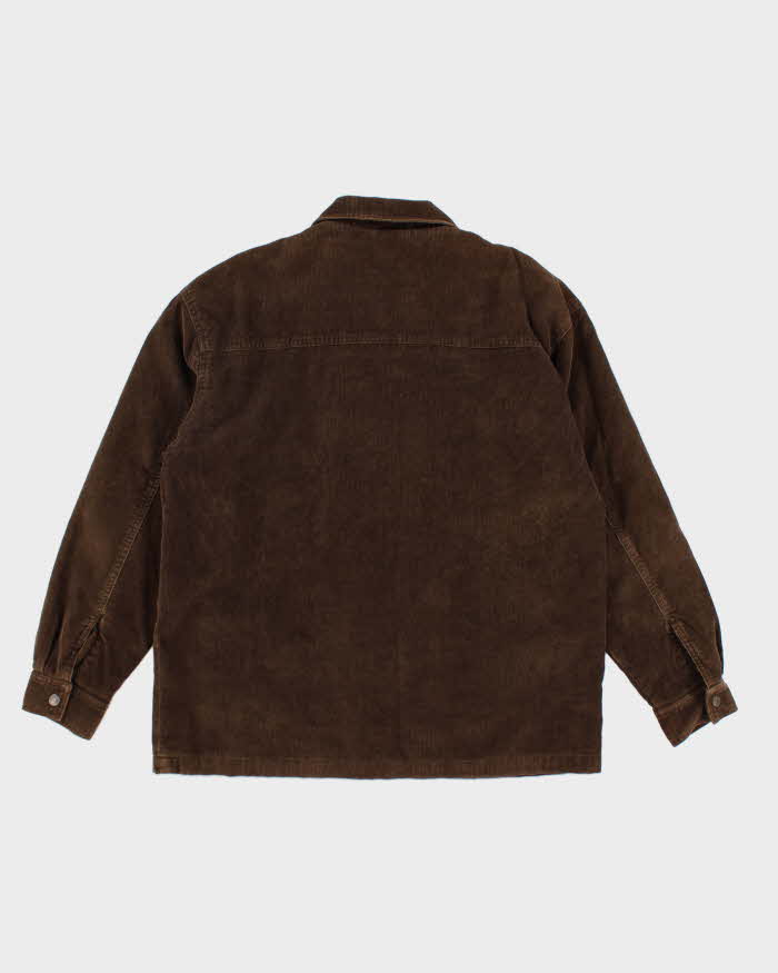 Y2k 00s Quicksilver Brown Corduroy Boxy Jacket - M