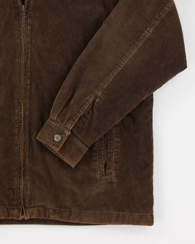 Y2k 00s Quicksilver Brown Corduroy Boxy Jacket - M