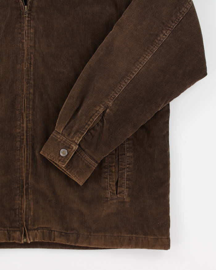 Y2k 00s Quicksilver Brown Corduroy Boxy Jacket - M
