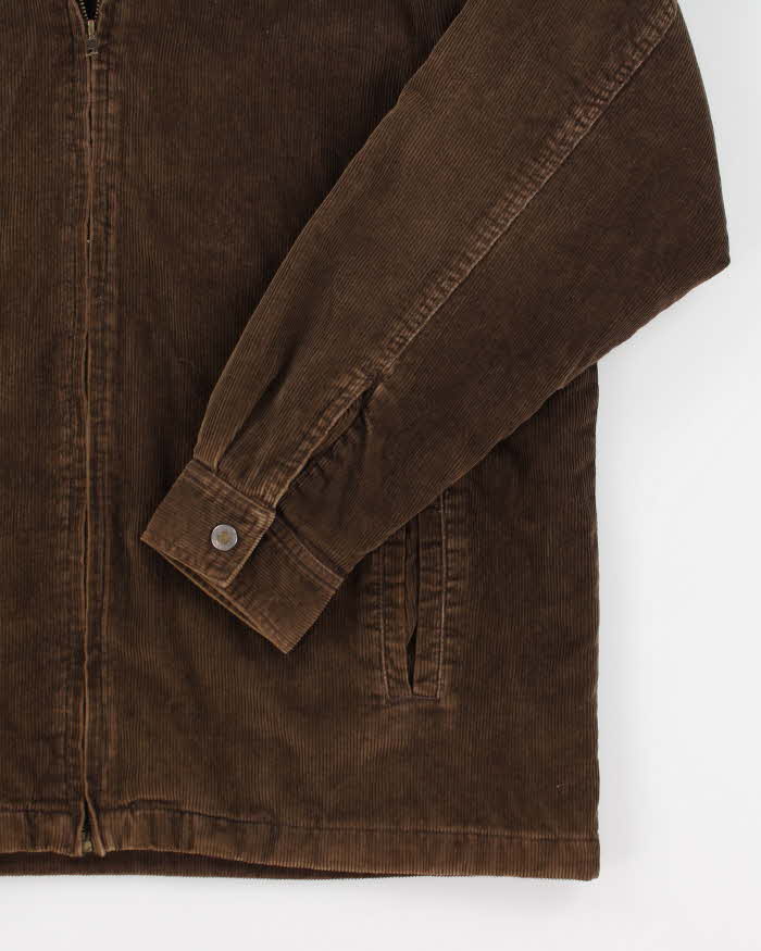 Y2k 00s Quicksilver Brown Corduroy Boxy Jacket - M