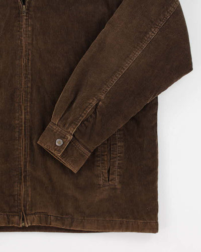 Y2k 00s Quicksilver Brown Corduroy Boxy Jacket - M