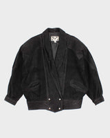 Vintage ADA 80s Bat Wing Leather Jacket - L