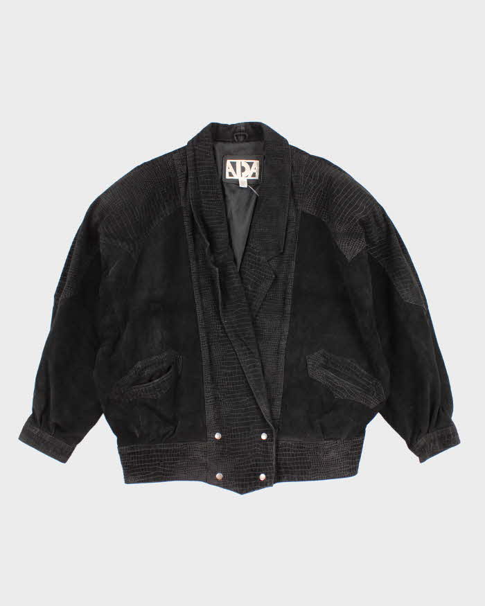 Vintage ADA 80s Bat Wing Leather Jacket - L