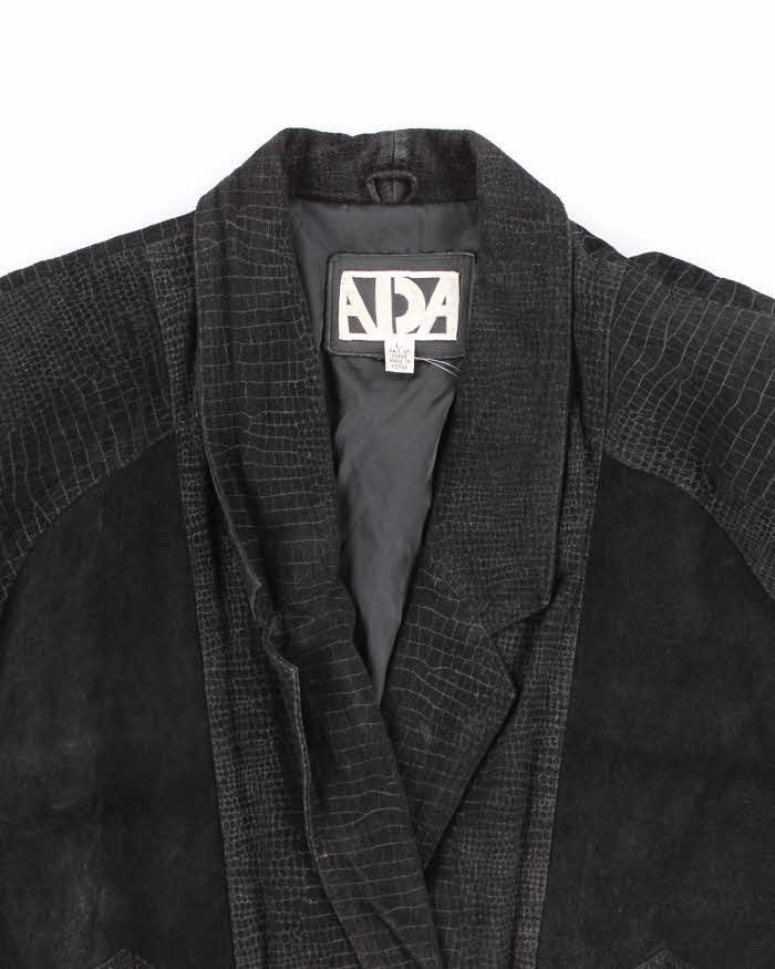 Vintage ADA 80s Bat Wing Leather Jacket - L