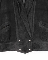 Vintage ADA 80s Bat Wing Leather Jacket - L