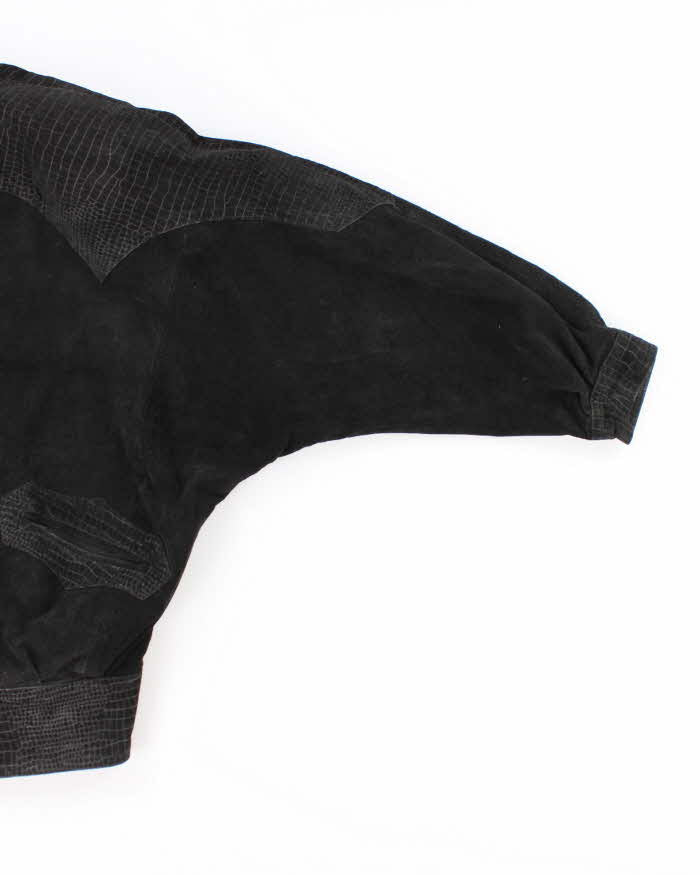 Vintage ADA 80s Bat Wing Leather Jacket - L