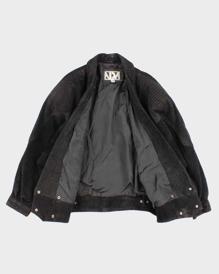 Vintage ADA 80s Bat Wing Leather Jacket - L