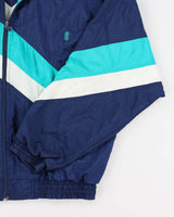 90s Vintage Bill Bass Blue Windbreaker Jacket - L