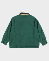 Vintage Eddie Bauer Green Zip Up Leather Collar Jacket - L