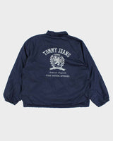Vintage 90s Tommy Jena Navy Waterproof Jacket - M