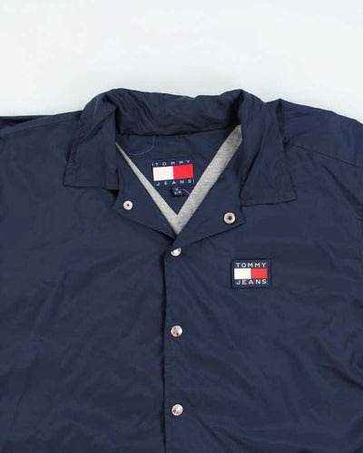 Vintage 90s Tommy Jena Navy Waterproof Jacket - M