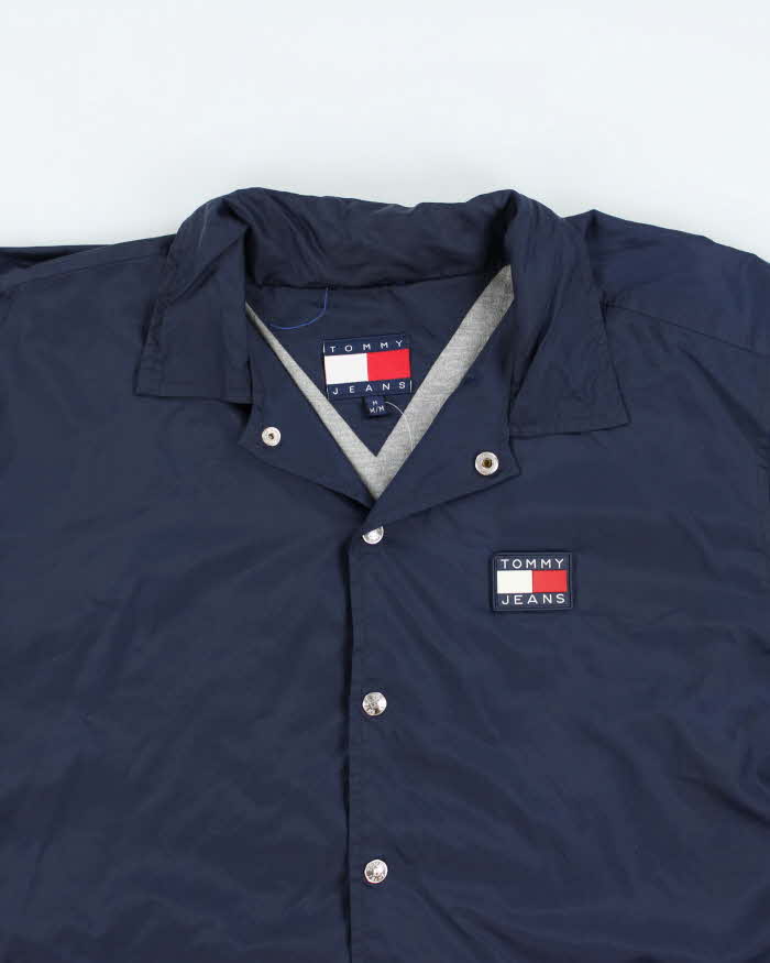 Vintage 90s Tommy Jena Navy Waterproof Jacket - M