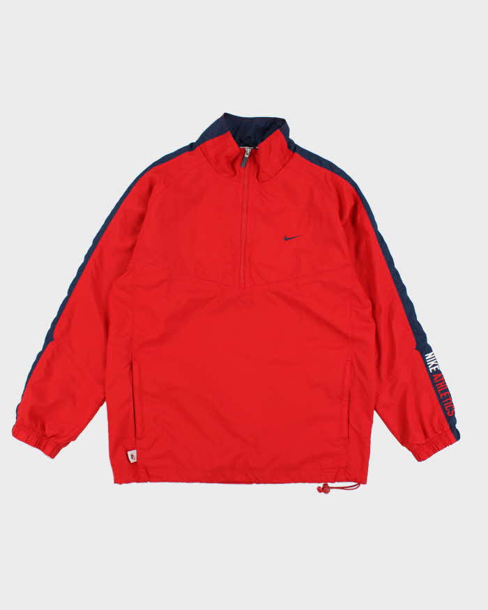 Y2k 00s Nike Red Windbreaker Jacket - M