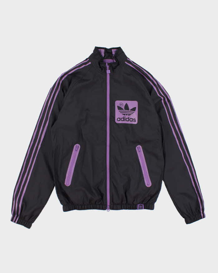 Adidas Purple &amp; Black Waterproof Jacket - M