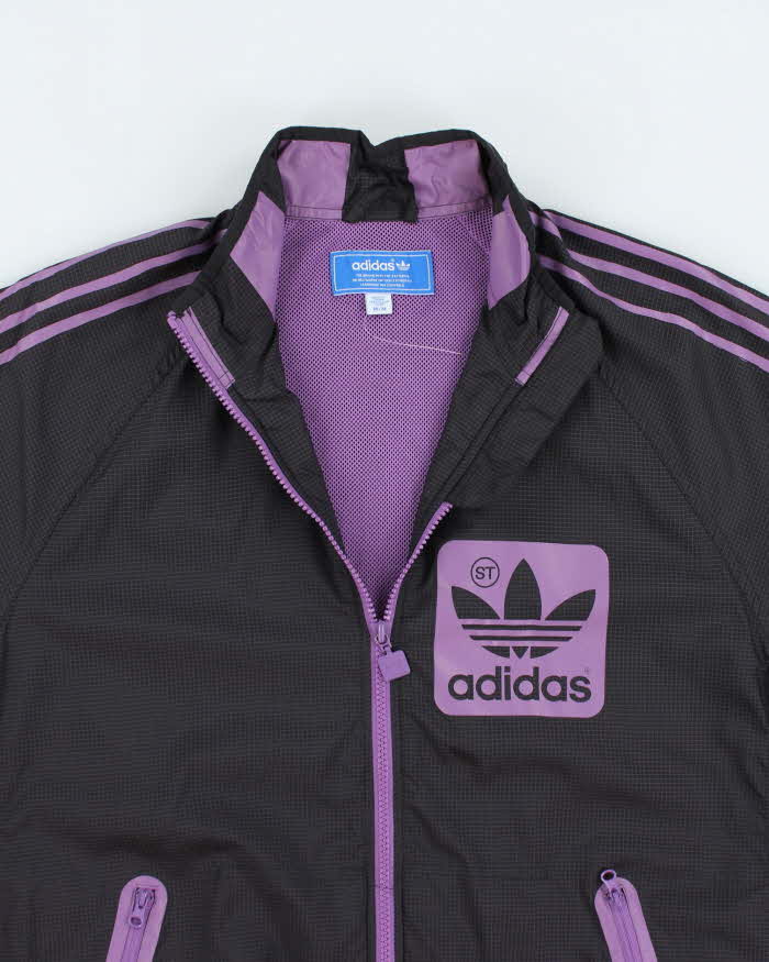 Adidas Purple & Black Waterproof Jacket - M
