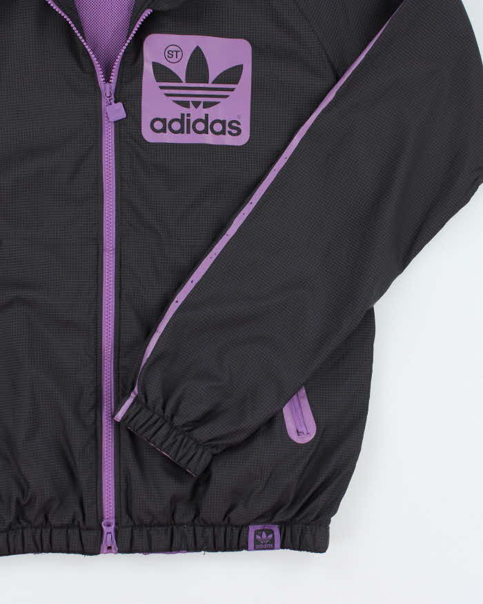 Adidas Purple &amp; Black Waterproof Jacket - M