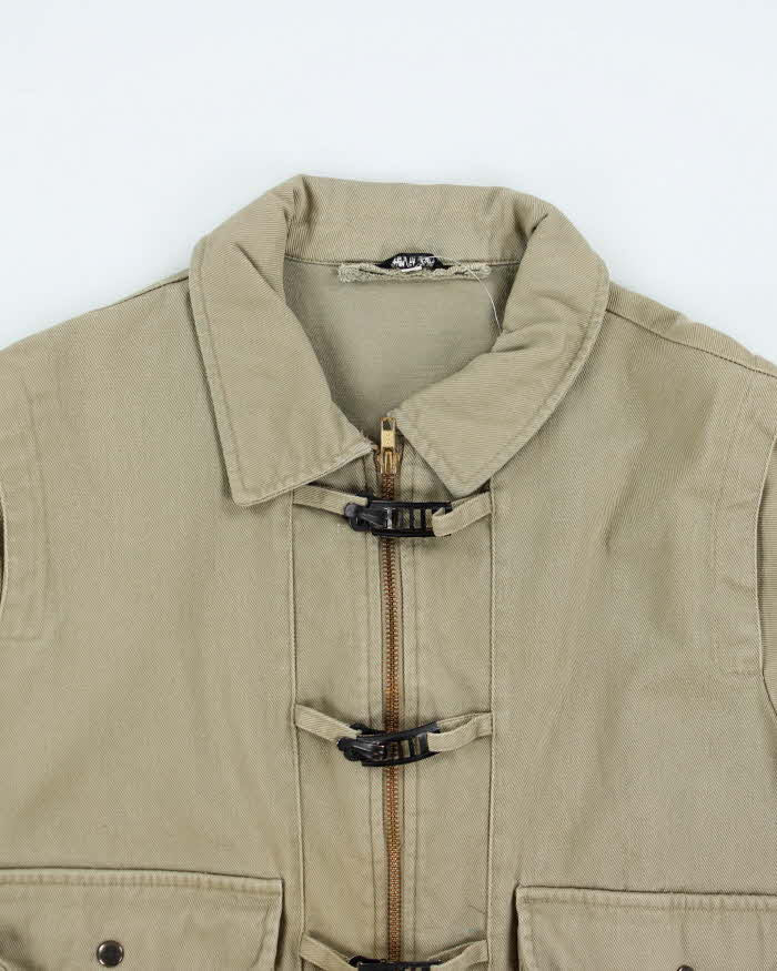 Vintage Khaki Fireman Clasp Jacket - M