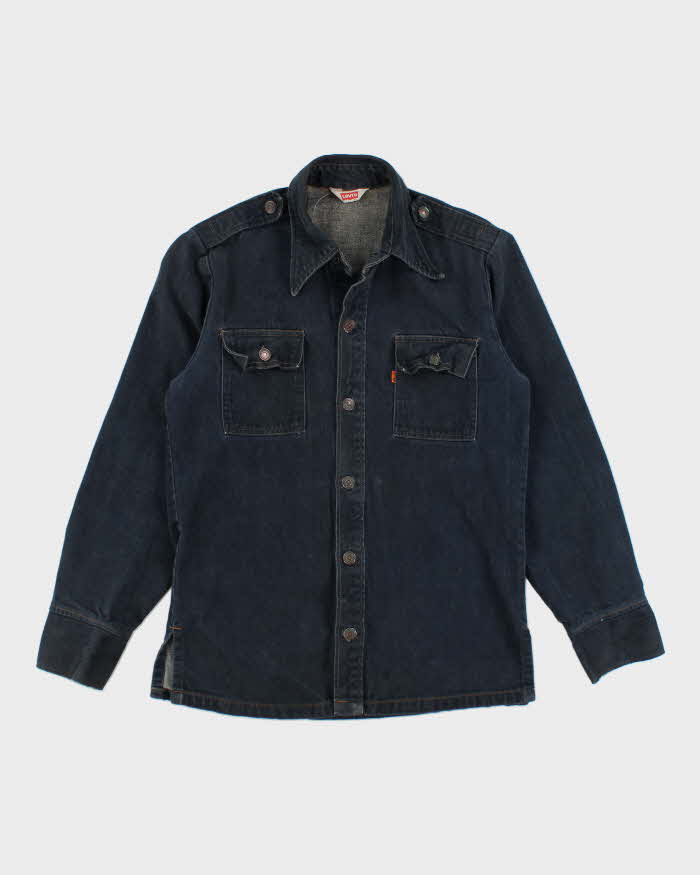 Vinatge Rare Levi's Trucker Blank Orange Tab Denim Jacket - S