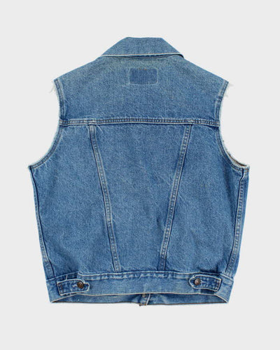 Vintage 70s Sleeveless Denim Jacket - M