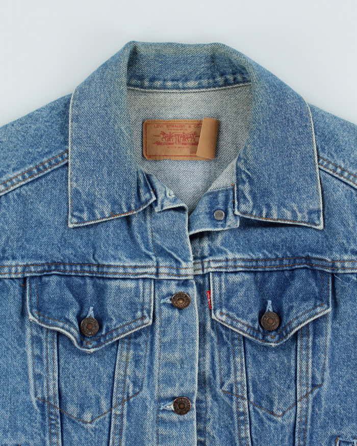 Vintage 70s Sleeveless Denim Jacket - M