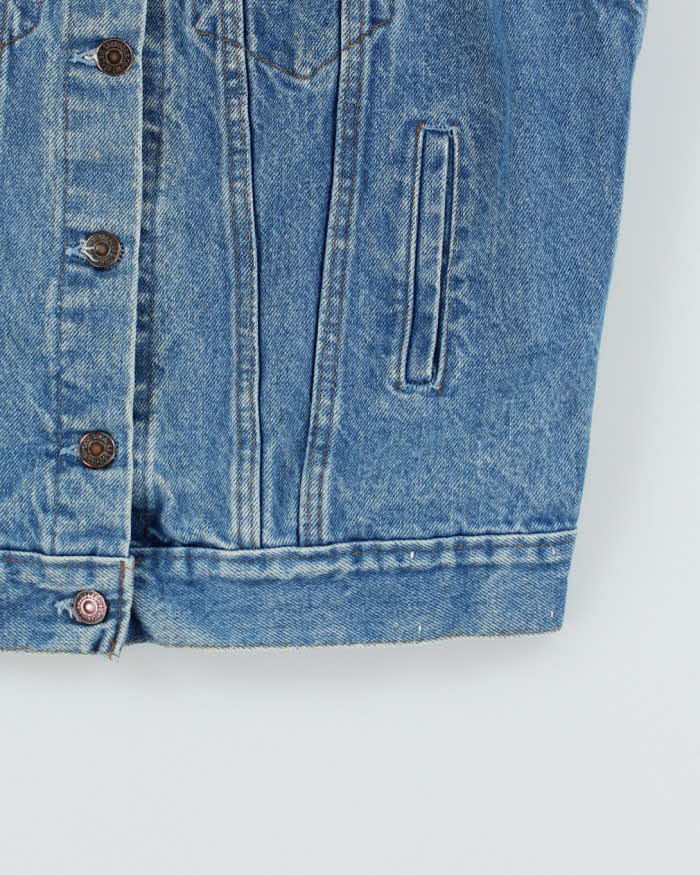 Vintage 70s Sleeveless Denim Jacket - M