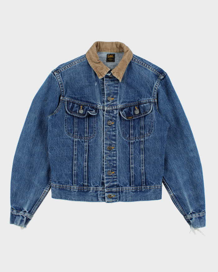 Vintage Lee Denim Jacket Cord Collar - S