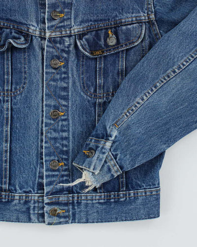 Vintage Lee Denim Jacket Cord Collar - S