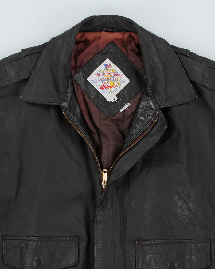 Vintage Top Of The World by Wiman Brown Leather Jacket - M