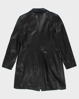 Danier Black Long Leather Jacket - L