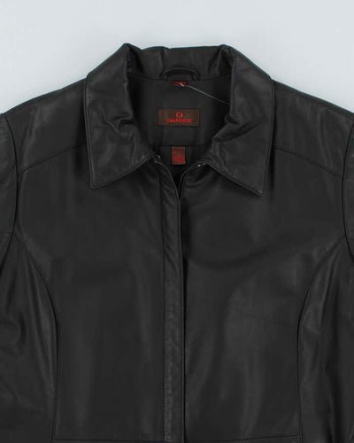 Danier Black Leather Jacket - XL
