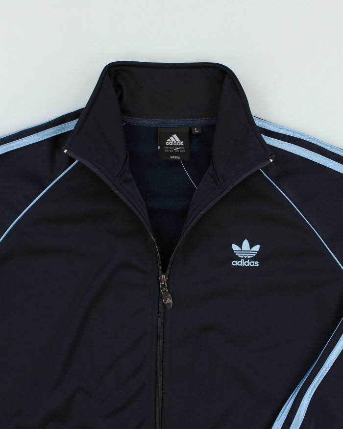00s adidas Logo Embroidery Track Jacket アディダス トラックジャケット グレー ブラック Mサイズ  パフォーマンスロゴ 刺繍 バックロゴ パイピング 切替 サイバー Y2K ストリート - メルカリ