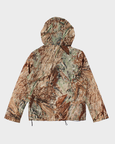 Vintage Orange Camouflage Hooded Jacket - L