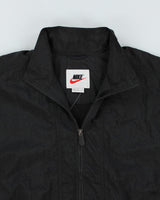 Vintage 90's Nike Black Windbreaker Track Jacket - L