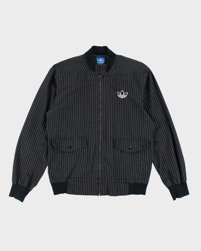 Adidas Checked Black & White Windbreaker Jacket - M