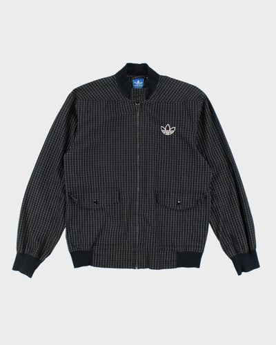 Adidas Checked Black & White Windbreaker Jacket - M