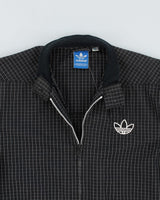 Adidas Checked Black &amp; White Windbreaker Jacket - M