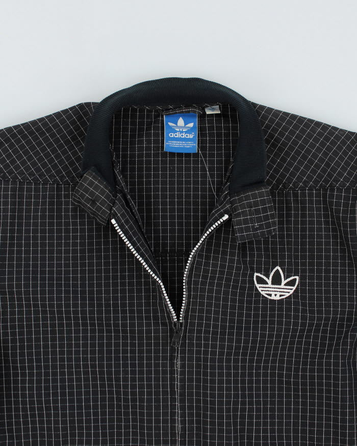 Adidas Checked Black &amp; White Windbreaker Jacket - M