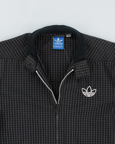 Adidas Checked Black & White Windbreaker Jacket - M