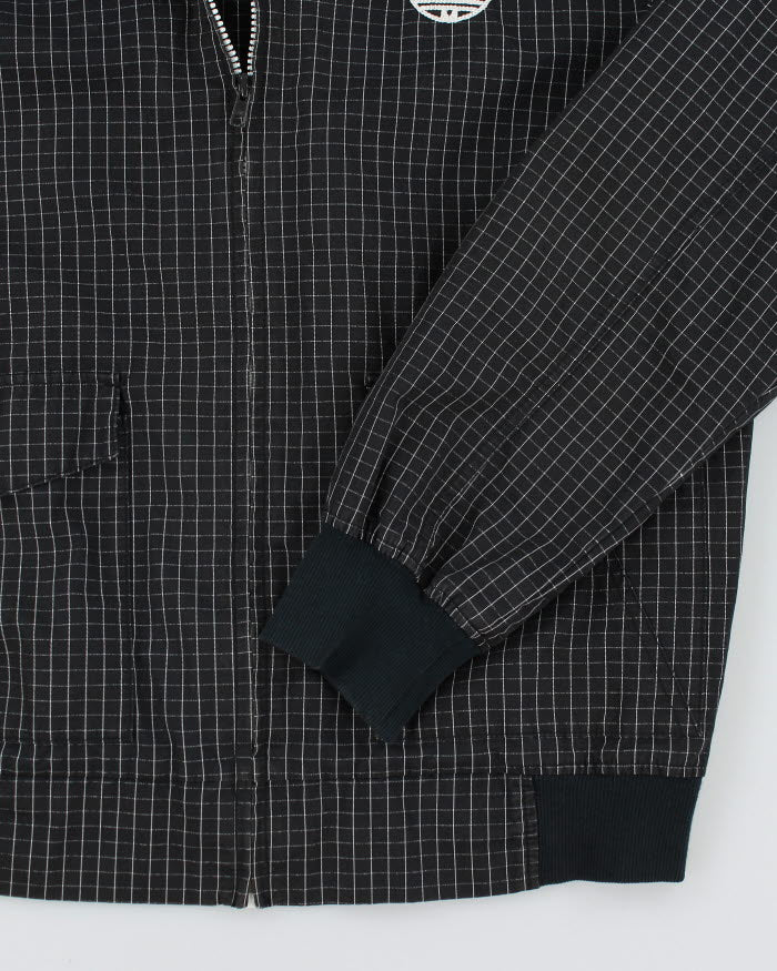 Adidas Checked Black &amp; White Windbreaker Jacket - M