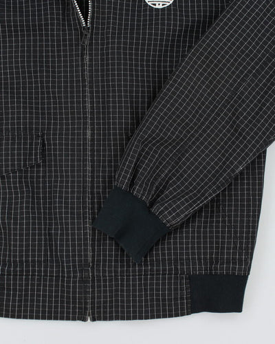 Adidas Checked Black & White Windbreaker Jacket - M