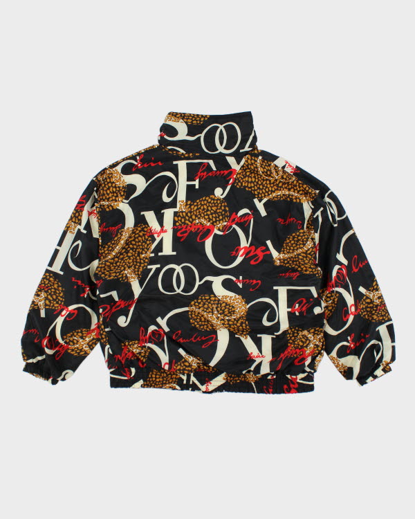 Vintage 90's Active Studio All Over Print Bomber Jacket - L