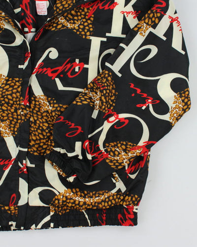 Vintage 90's Active Studio All Over Print Bomber Jacket - L