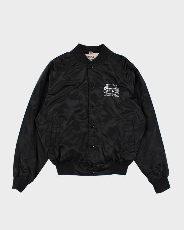 Vintage 90's Casino Embroidered Bomber Jacket - M