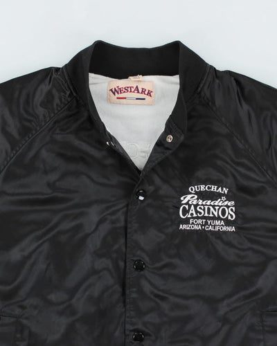 Vintage 90's Casino Embroidered Bomber Jacket - M