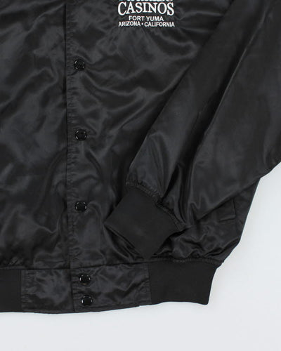 Vintage 90's Casino Embroidered Bomber Jacket - M