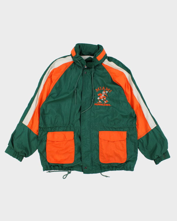 Vintage 90's Miami Hurricanes Windbreaker Jacket - XL
