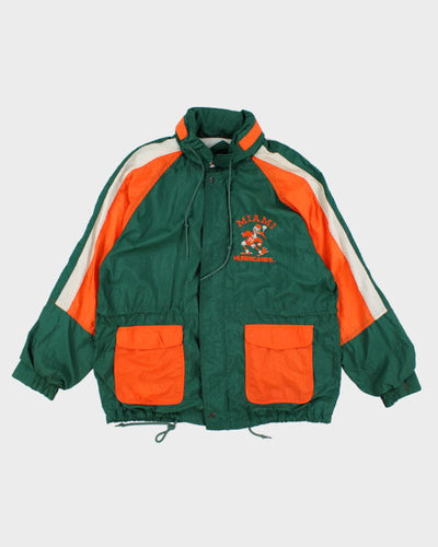 Vintage 90's Miami Hurricanes Windbreaker Jacket - XL