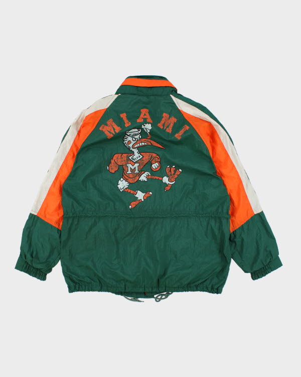 Vintage 90's Miami Hurricanes Windbreaker Jacket - XL