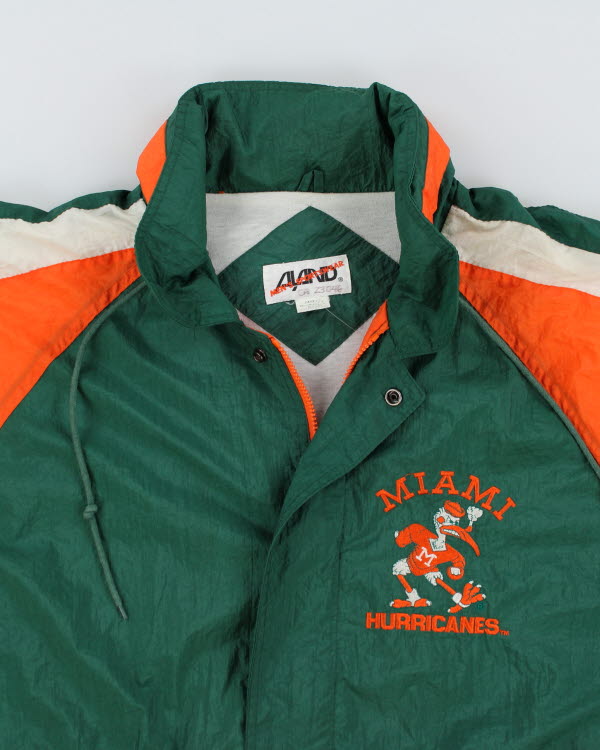 Vintage 90's Miami Hurricanes Windbreaker Jacket - XL