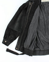 Vintage 90's Suede Bomber Style Jacket - L